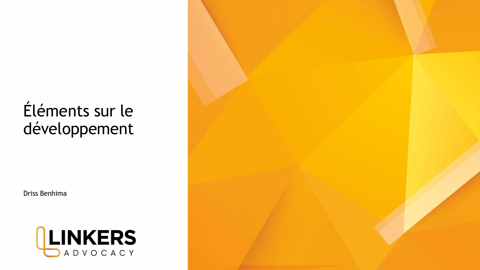 Éléments sur le développement – Conférence ENSIAS – mai 2023